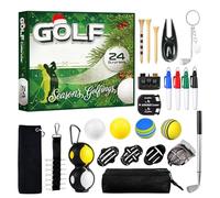 Golf Advent Calendar, 24 Days Training Equipment Sports Ball, Countdown Calendar Training Golf - For Players Collectors Men Members Club Tournament Stocking Favors