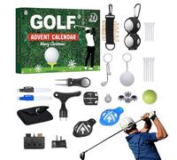 Golf Adventt Calendars - Paper 28x30x6cm | 24 Days Christmas Countdown Calendar With Mini Golf-Themed Surprises | Festive Holiday Christmas Decorations For GolfLovers