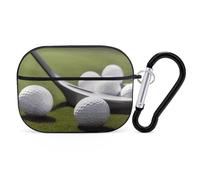Golf AirPods Pro 2 Case Cover, Shockproof Hard Shell Protective Case for Women Men, Compatible with Airpod Pro Case 2nd/1st Generation with Keychain-Black