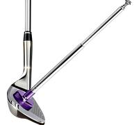 Golf Alignment Rods, 7 Length Adjustments - Golf Alignment Stick Corrector Lie Angle Tool, Golf Swing Training Aids Aiming Stick - Golf Club Face Aim, Visualize and Align Your Golf Shot (Purple)