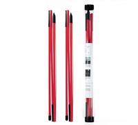 Golf Alignment Stick, 2 Pack Swing Trainer Tool, 48" Collapsible Alignment Stick Golf Training Aid for Aiming, Putting, Posture Corrector, Golf Practice Sticks with Clear Tube Case (Red)