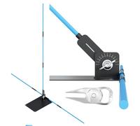 Golf Alignment Stick Holder Plate, Professional Swing Trainer, Practice Tool Training Equipment Golfing Accessory Complete with Alignment Sticks and Divot Repair Tool