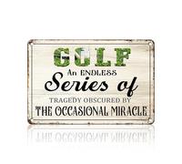 Golf An Endless Series Tragedy Obscured By The Occasional Miracle Tin Sign Retro Metal Wall Decor for Cafe Home Porch Living Room Entryway 8"x12"