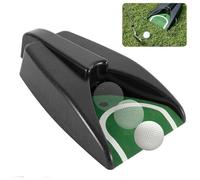 Golf Automatic Putting Cup - Golf Auto Putt Returner Return Machine With 5Pcs Ball Spikes for Training Practice Battery Powered (Not Included) Putting Machine for Indoor Outdoor Golfs Practice
