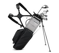 golf bag， Lightweight Golf Stand Bag | Professional Pitch Golf Bag Ideal for The Driving Range for Dad and Husband's Gifts(Black)