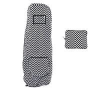 Golf Bag Rain Cover Waterproof Zipper Design Protective Cover for Golfers Men Women Black White 50x118cm Durable Canvas Material
