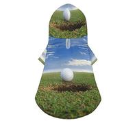 Golf Ball About to Fall Into The Cup Dog Hoodie Luxury Dog Clothes Winter Dog Jacket Pet Clothes Hoodie French Bulldog Teddy Pug Puppy Clothes XL