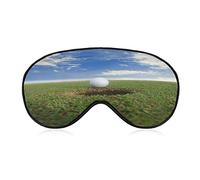 Golf Ball About to Fall Into The Cup Sleeping Blindfold Mask Cute Eye Shade Cover with Adjustable Strap for Women Men Night