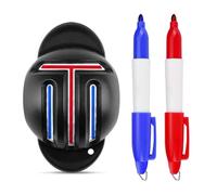 Golf Ball Alignment Marking Tool, Golf Ball Marker Tool, Quick Dry Waterproof Line Marker Tool, Clear Footprint Alignment with 2 Inch Pens