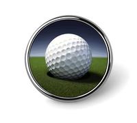 Golf Ball Badge Holder Exquisite Round Badge with Picture Pin DIY Button Badges Personalized Metal Button Pin Fashion Brooch Crafts Gifts Clothes Decorative Pins