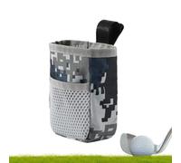 Golf Ball Bag - Breathable Oxford Mesh with Adhesive Opening, Golf Ball Storage Pouch - For Men Women Dad Golfers Beginners Trolley Club Practice Outdoor Sports Field
