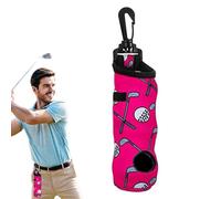 Golf Ball Bag, Carrier Case with Belt Clip - Capacity 3 Tees, Unisex Portable Waterproof Equipment for Field Practice and Travel