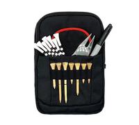 Golf Ball Bag, Golf Golf Tee Organizer Bag with Clip Multiple Pockets | Golf Accessory Holder Organizes Golf Ballpo Golf Equipment and Easy Access Golf Ball Holder for Bag Holder has 7, Red, See