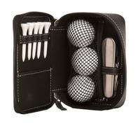 Golf Ball Bag - Portable Leather Golf Tee Bag - Waterproof Storage Organizers for Training Home Car Trip Display Golfer Dad Course