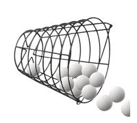 Golf Ball Basket, Balls Basket, Wire Storage Bucket with Handle 10.04x9.65inches, Large Capacity Container for Backyard, Practice, Driving Range, Tournament, Home, Dorm, Apartments Black