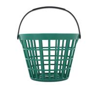 Golf Ball Basket Green Lightweight Plastic Container with Handle for Carrying Golf Balls At Courses and Ranges (Holds Up to 50pcs)