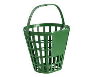 Golf Ball Bucket - Range Pail, Large Heavy-Duty Vessel for 50-Count Storage, Steel Wire Basket with Swivel Handle, Sporting Gear, Ball Carrier for Fairways, Greens and Studios