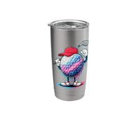 Golf Ball Character for Golfers Stainless Steel Insulated Tumbler