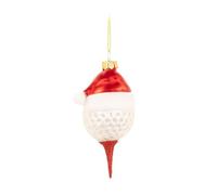 Golf Ball Christmas Bauble with Santa Hat, Novelty Tree Decoration, Fun Golfers Gift, Xmas Stocking Filler, Fun Tree Decoration