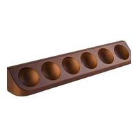 Golf Ball Collection Case: 34cm Wooden Display Stand, 6 Hole Storage Organizer, Long Tail Collector Rack Accessory
