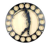 Golf Ball Collection Display Rack - Wooden Hanging Case, Round Ball Shelf, Wall Mounted Frame for Sports , Home Lounge Display Unit, Stylish Golf Decor, Showcase Storage Panel