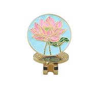 Golf Ball, Decorative Hat, Easy Access No-Pocket Stylish Accent Personal Expression Secure Hold, Magnetic Flower for Course Play Lessons Instruction Members Tournament Participation 1.26x1.02inches
