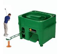Golf Ball Dispenser, Automatic Golfs Ball Pitching Machine with 6 Holes Club Holder, Hold 50 Balls At a Time, Foot Stand Adjustable for Private Practice, Golfs Courses