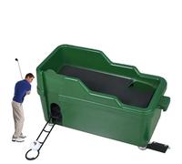 Golf Ball Dispenser, Automatic Golfs Ball Pitching Machine with Automatic serve, Hold 100 Balls At a Time, Foot Stand Adjustable Powerless Training Aid for Private Practice, Golfs Courses green