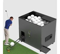 Golf Ball Dispenser, Automatic Golfs Ball Pitching Machine with Hold 50 Balls At a Time, Foot Stand Adjustable, Impact-resistant Design for Private Practice, Golfs Courses