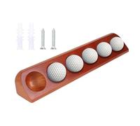 Golf Ball Display Case - 34x5x5cm Display Storage Box | Showcase Protected Cabinet Golf Rack | Wooden Holder - Walnut Case With Protective Design For Desk Wall Club Gift Collection