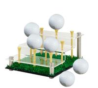 Golf Ball Display Case - Clear Storage Cabinet Rack, Sports Ball Collection Organizer | Tennis Softball Lacrosse Holder, Tabletop Living Room Shelf, Office Bedroom Study Use For Display With Balls