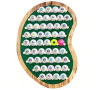 Golf Ball Display Case for 49 Golf Balls - Wall Mount Holder, Display Cabinet Rack Great Golfer Gift for Golf Enthusiasts - Unique Putting Green Shape