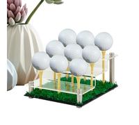 Golf Ball Display Stand, Acrylic Golf Ball Holder, 6 Slots Clear Organizer with Non-Slip Base, Clear Display Equipment for Club Collection