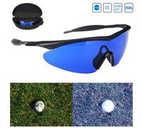 Golf Ball Finder Locating Glasses Blue Lens Less Straining Sunglasses Goggles with Box