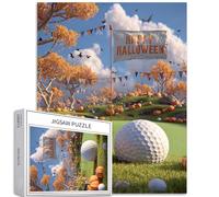 Golf Ball Flight 1000 Piece Jigsaw Puzzles for Adults Pumpkin Meadow Scene Art Jigsaw Puzzle Colorful DIY Puzzles for Home Decoration Gifts Family Puzzle Perfect for Game Nights 50×70cm