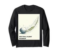 Golf Ball Flight Trajectory Path, Driver, Clubs, Swing, Tee Long Sleeve T-Shirt