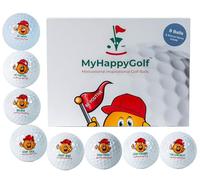 Golf Ball Gift Pack - 8 Golf Balls & Accessories | Funny Golf Gift for Men and Women | Golf Balls for Mom, Dad, and Golfers - Includes 3-in-1 Brush, Divot Tool, Hat Clip, Towel, and Tee Box