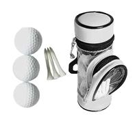 Golf Ball Holder Bag - 13x4.5 Cm Pu Pvc Lightweight Storage Case, Belt Clip Design | Compact Organizer for Golf Balls Tees Markers Material Accessories Outdoor Course Play for Men Women