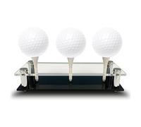 Golf Ball Holder Display Case | Golf Decoration Stand Holder with Base and Tee | Acrylic Metal Storage for Golfball Collection Showcase Table Desktop Bedroom Living Room