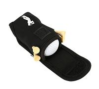 Golf Ball Holder, Premium Utility Pouch for 2 Golf Balls & 4 Tees with Belt Clip, 3 Colours Available (Black)