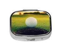 Golf Ball Hole,Meta Pill Box 2 Compartment Medicine Case,Portable Organizer,Rectangle Meta Portable Organizer Pill Box 1475 Compartment Medicine Case