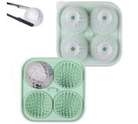 Golf Ball Ice Cube Ice Maker for Freezer Creative Ice Bowls in the Shape of a Golf Ball with 4 Cocktail Cavities, Whi