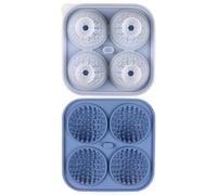 Golf Ball Ice Mold - Golf Ball Mold with 4 Cavities,Food-Grade Silicone Golf Ball Molds,Golf Ball Tray,Creative Round Golf Ball Maker for Cocktails Whiskey, Blue