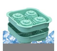 Golf Ball Ice Mold - Large Round Ice Ball Maker Mold - Food-Grade Silicone | Golf Sphere ICES Tray - 600 Ml / 18×18×6 Cm - Easy Release Cocktail & Whisky Balls, Home Bar & Kitchen ICES Maker