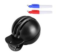 Golf Ball Line Marker Dual Sided Alignment Tool with 2 Waterproof Pens for Putting Accuracy Black