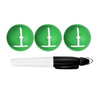 Golf Ball Line Marker - Precision Alignment Tool, 360 Degree Ball Liner with Triple Track Pen, Compact Template, Professional Aiming Gadget for Players Men Adults Enthusiasts