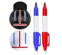 Golf Ball Liner Tool - Fade Resistant UV Resistant Marker Stencils with Pens, Smooth Writing Alignment Tool | For Men Women Metten