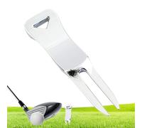 Golf Ball Marker - Aluminum Alloy Rhinestone Fork, Rust Resistant Position Tool | Lawn Repair Divot Fixer, Tournament Approved Golf Accessory, Lightweight Practice Marking for Course Recovery