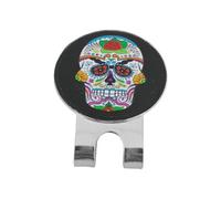 Golf Ball Marker Clip - 25Mm Skull Design Metal Marker, Magnetic Hat Clamp Tool | Durable Golf Accessory For Beginner Pro Player Track Positioning Aid | Gift Golf Tool For Accurate Laying
