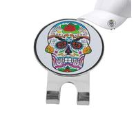 Golf Ball Marker Clip - 25mm Skull Shape Metal Marker Pen Magnetic Hat Clip Tool | Durable Golf Accessory For Beginner Professional Players,